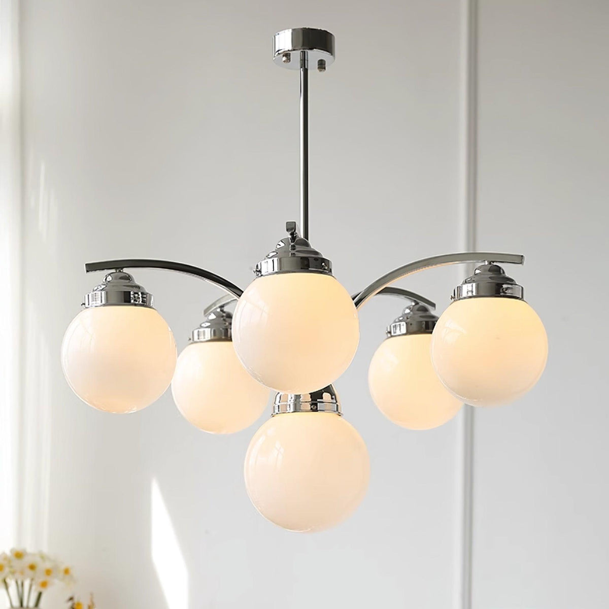 Lioreena Chandelier Pink Glass