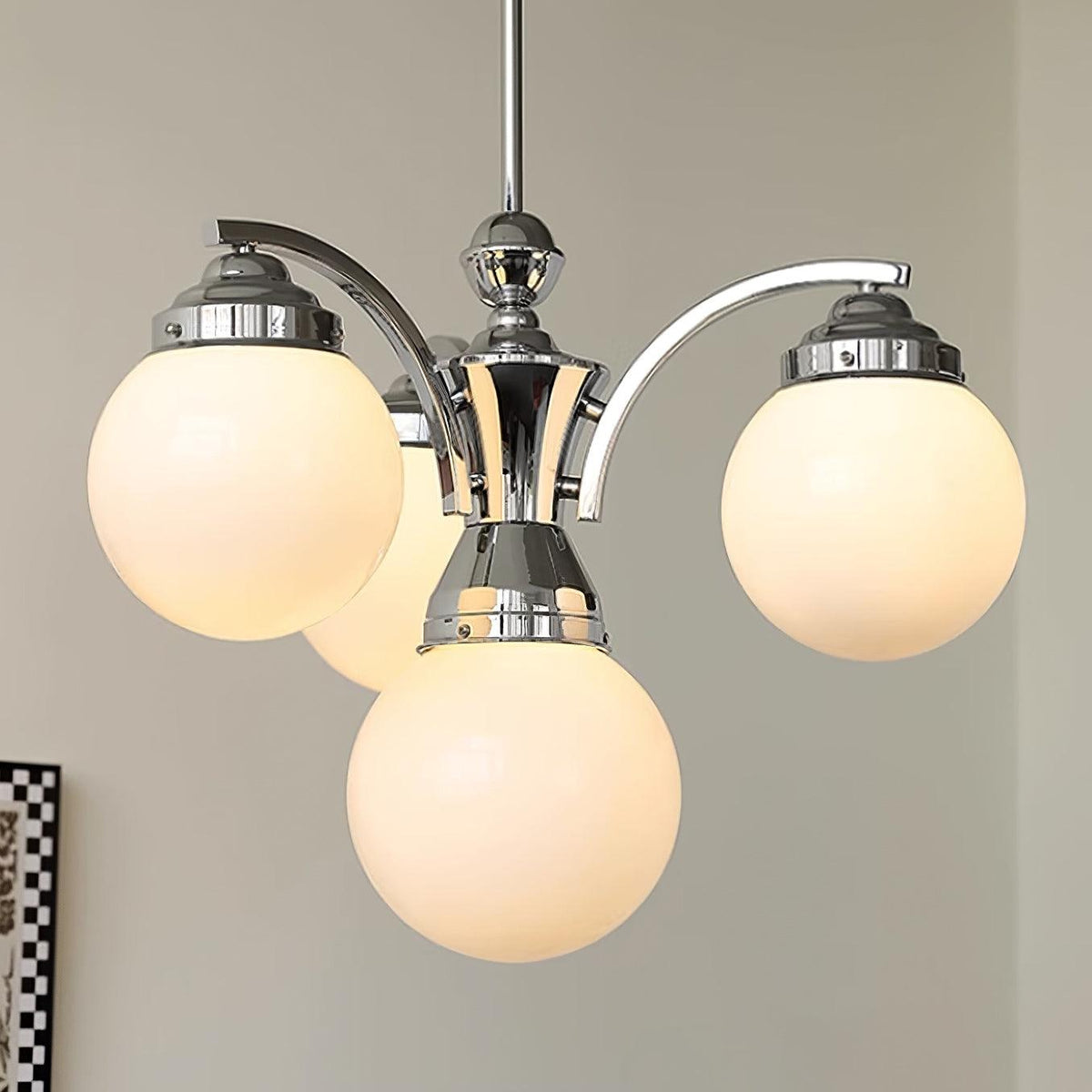 Lioreena Chandelier Pink Glass