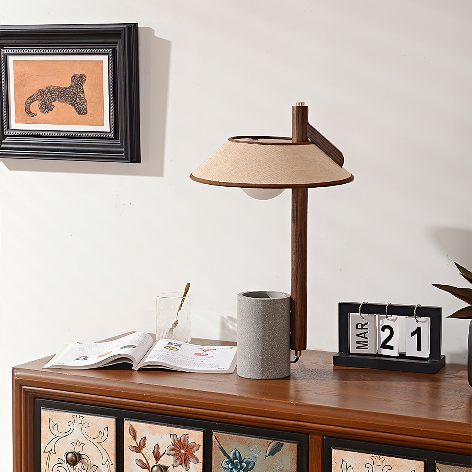Damon Minimalist Wood Table Lamp