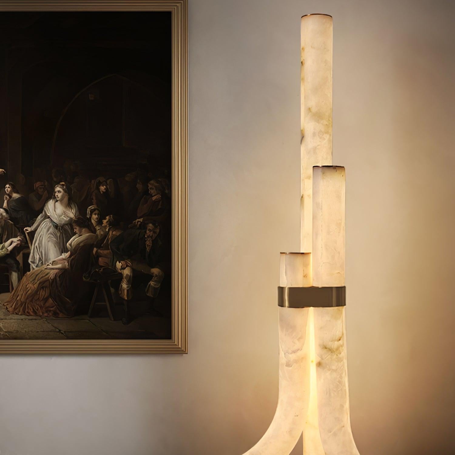 Nivoena Alabaster Floor Lamp