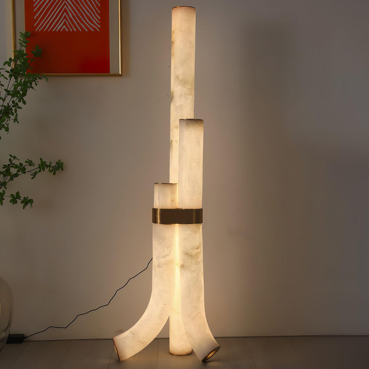 Nivoena Alabaster Floor Lamp