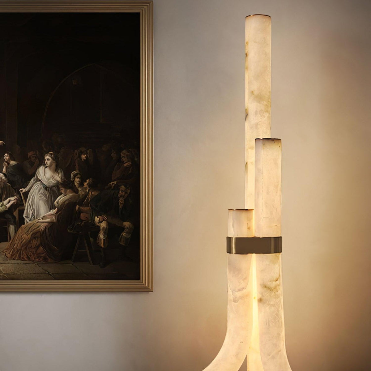 Nivoena Alabaster Floor Lamp