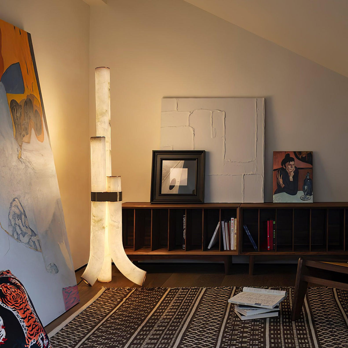 Nivoena Alabaster Floor Lamp