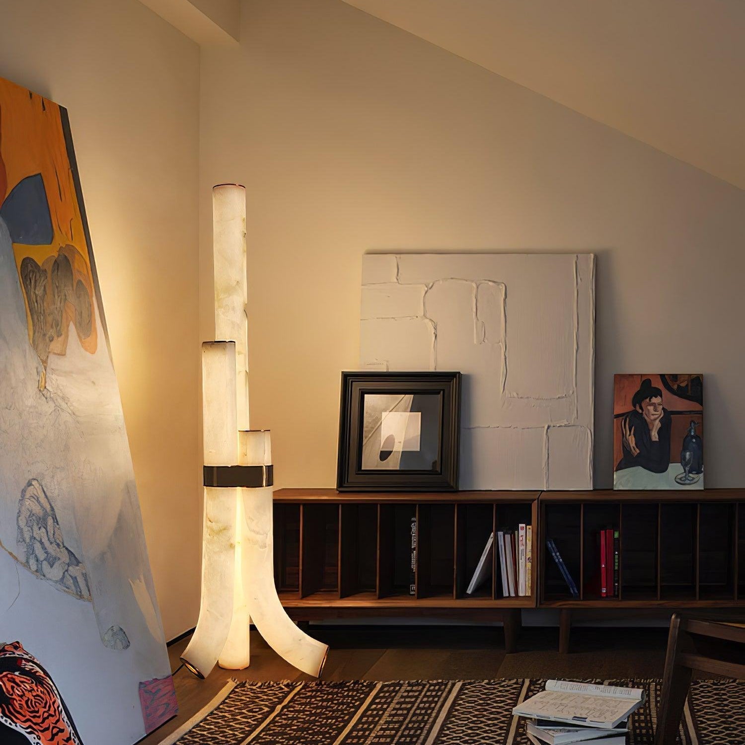 Nivoena Alabaster Floor Lamp