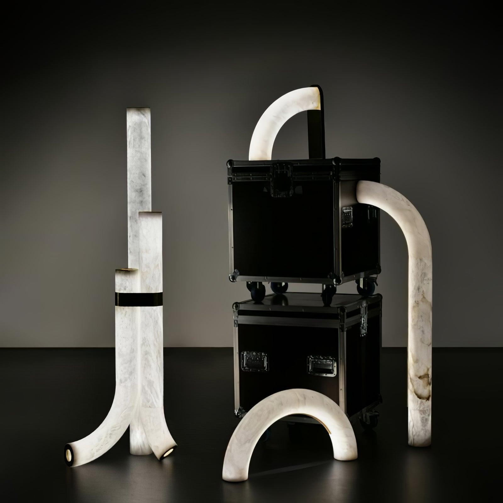 Nivoena Alabaster Floor Lamp
