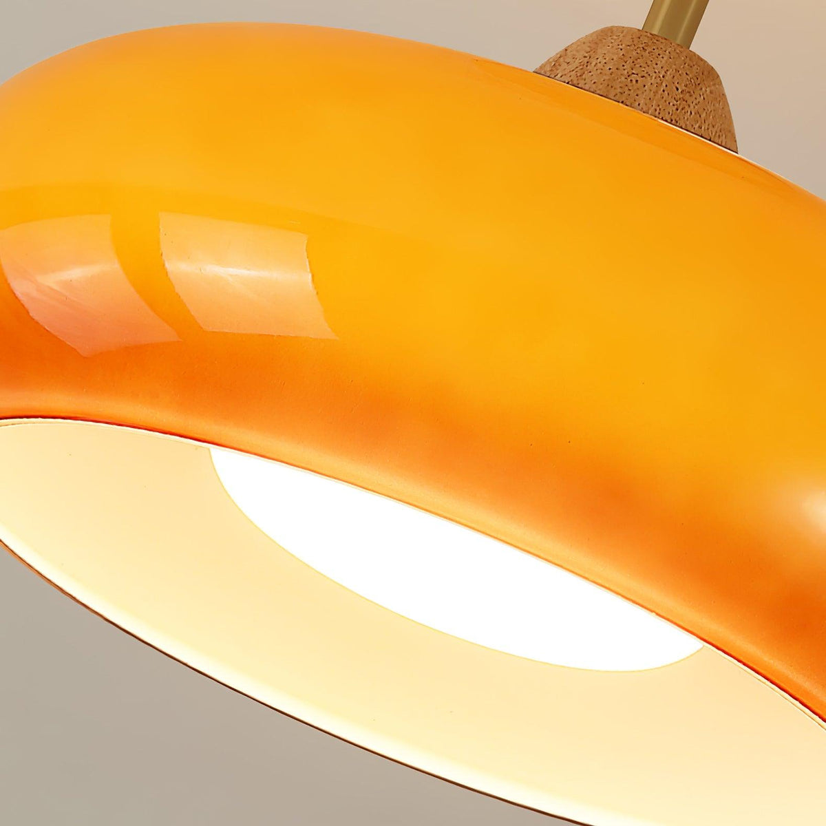 Thalia Flush Mount Ceiling Light Glass Wood &Orange&White