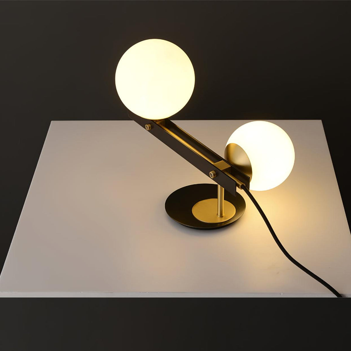 Veloella Contemporary Glass Table Lamp