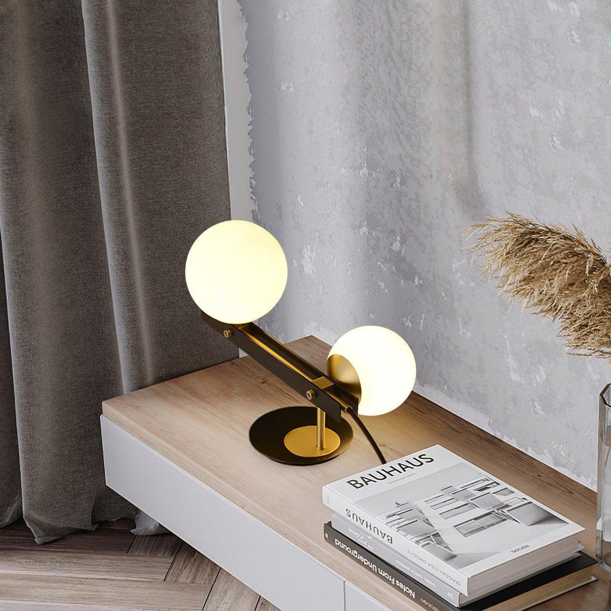 Veloella Contemporary Glass Table Lamp