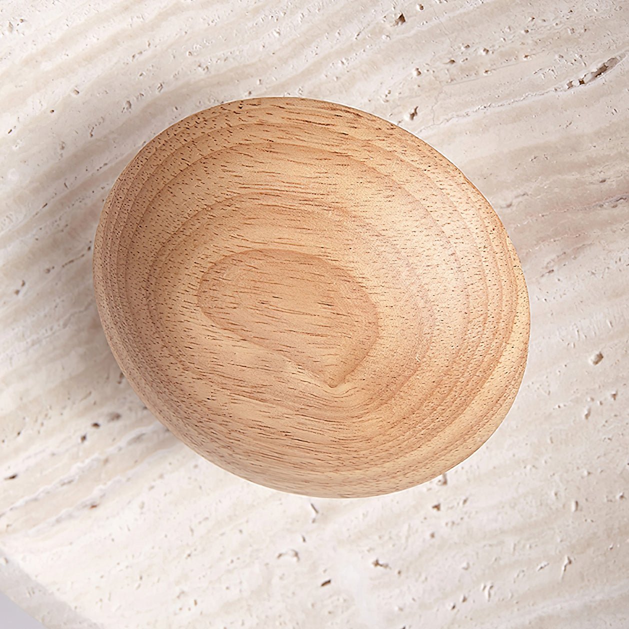 Nadine Wide-Brim Travertine Pendant Light
