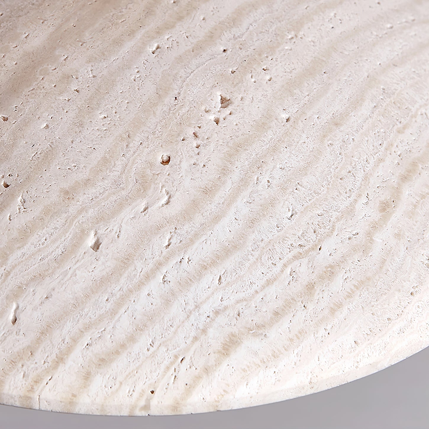 Nadine Wide-Brim Travertine Pendant Light