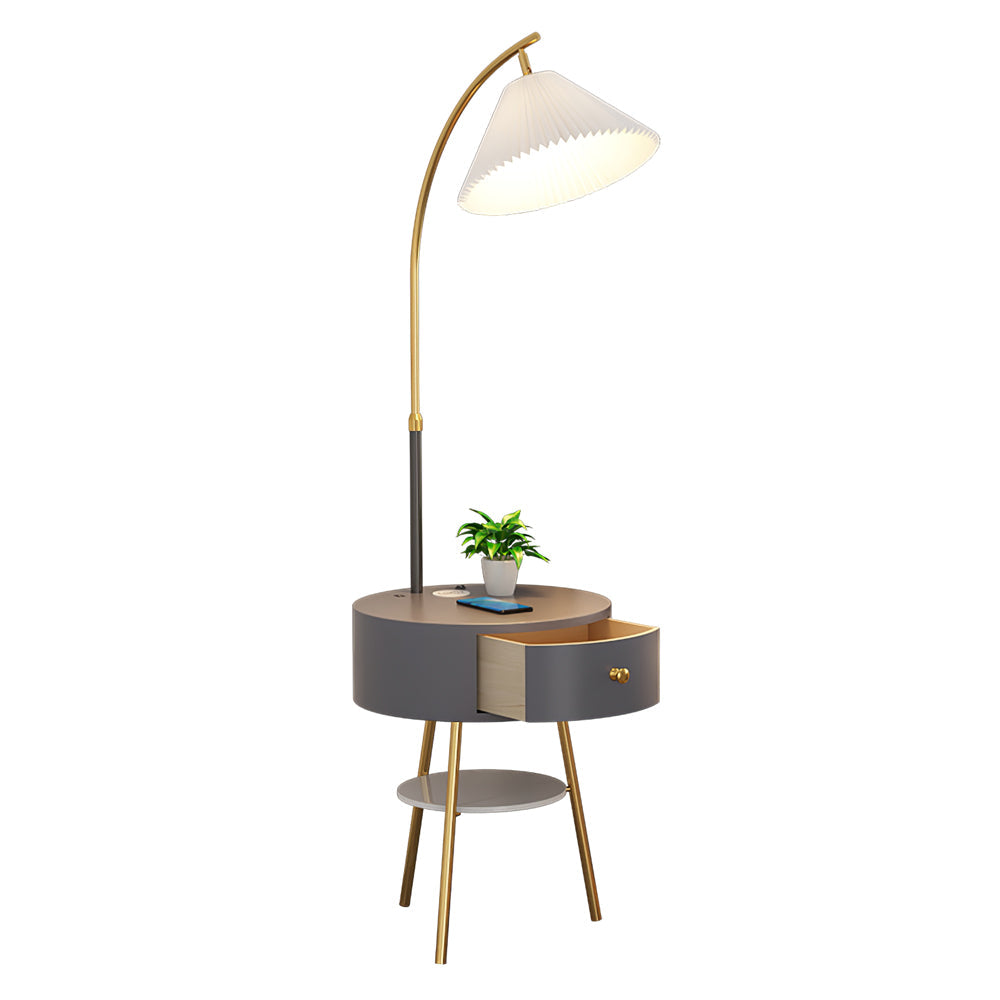 Arcora Pleated Arc Floor Light