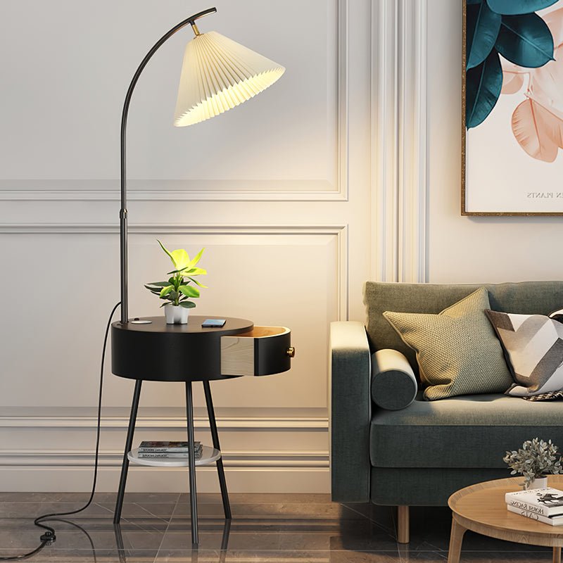 Arcora Pleated Arc Floor Light