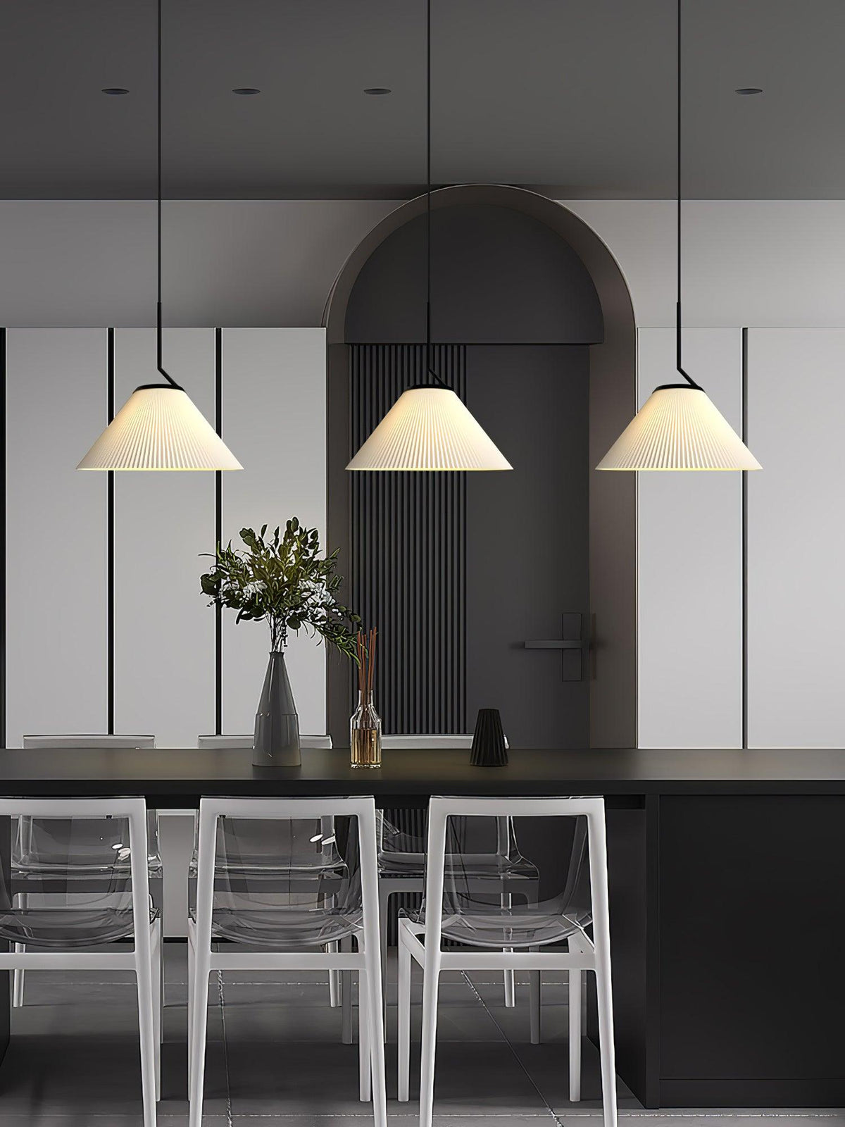 Tyrs Pleated Fabric Pendant Light