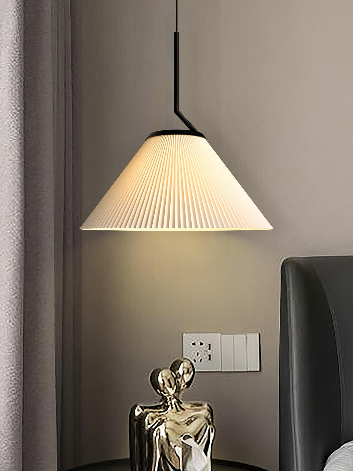 Tyrs Pleated Fabric Pendant Light