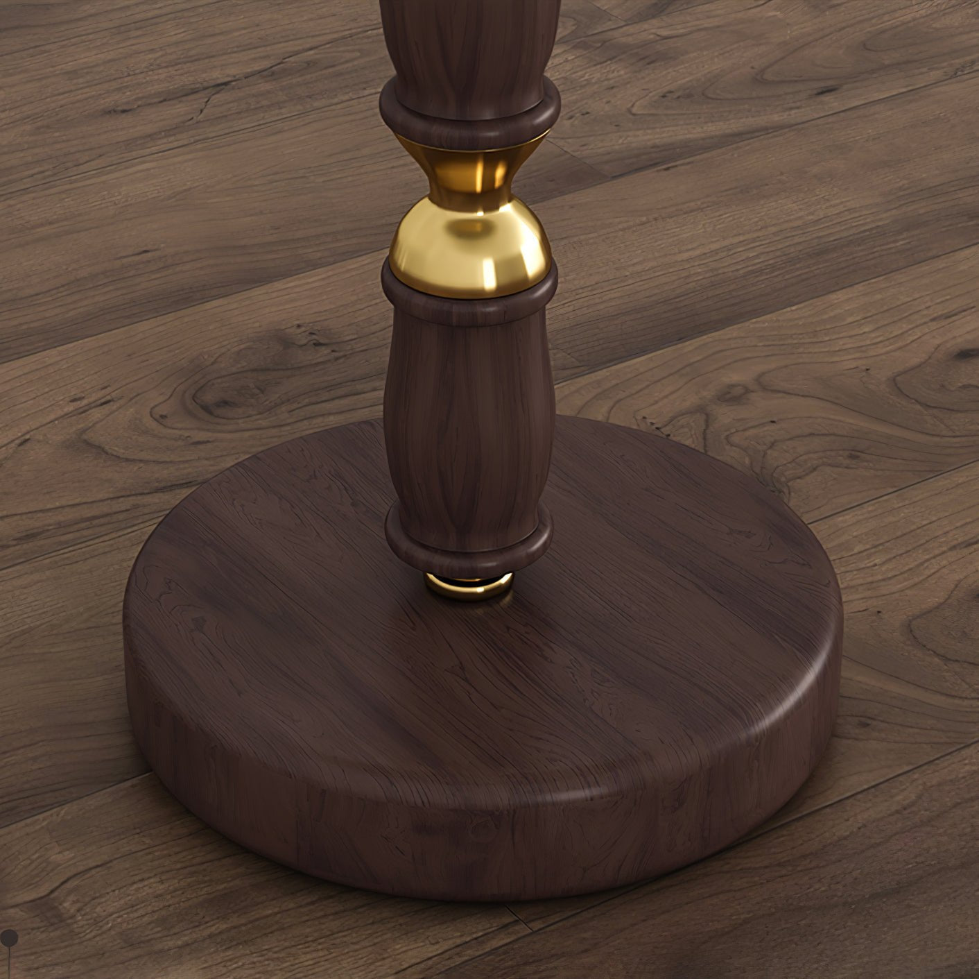 Fiora Pleated Walnut Table Lamp
