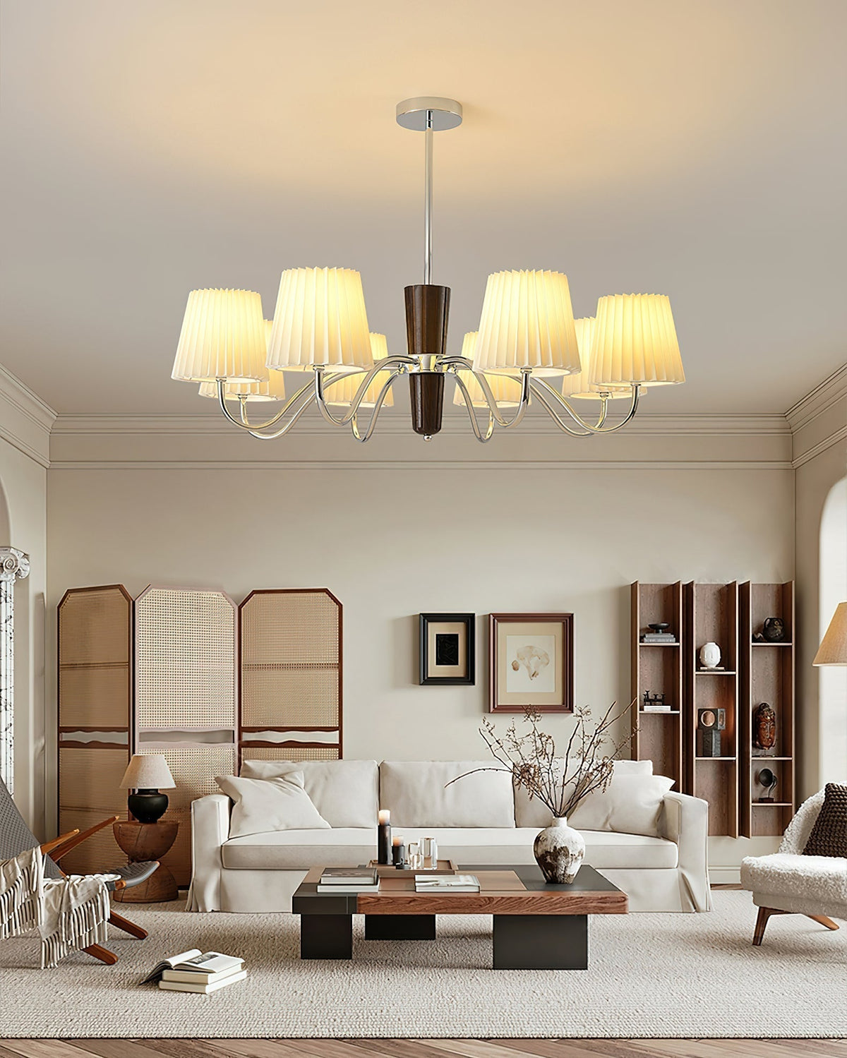 Lininaine Chandelier Pleated Fabric Classic