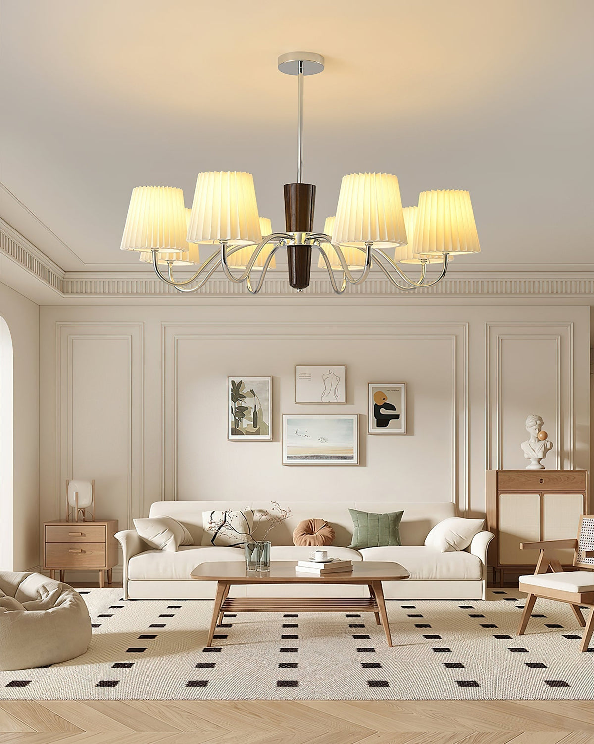 Lininaine Chandelier Pleated Fabric Classic