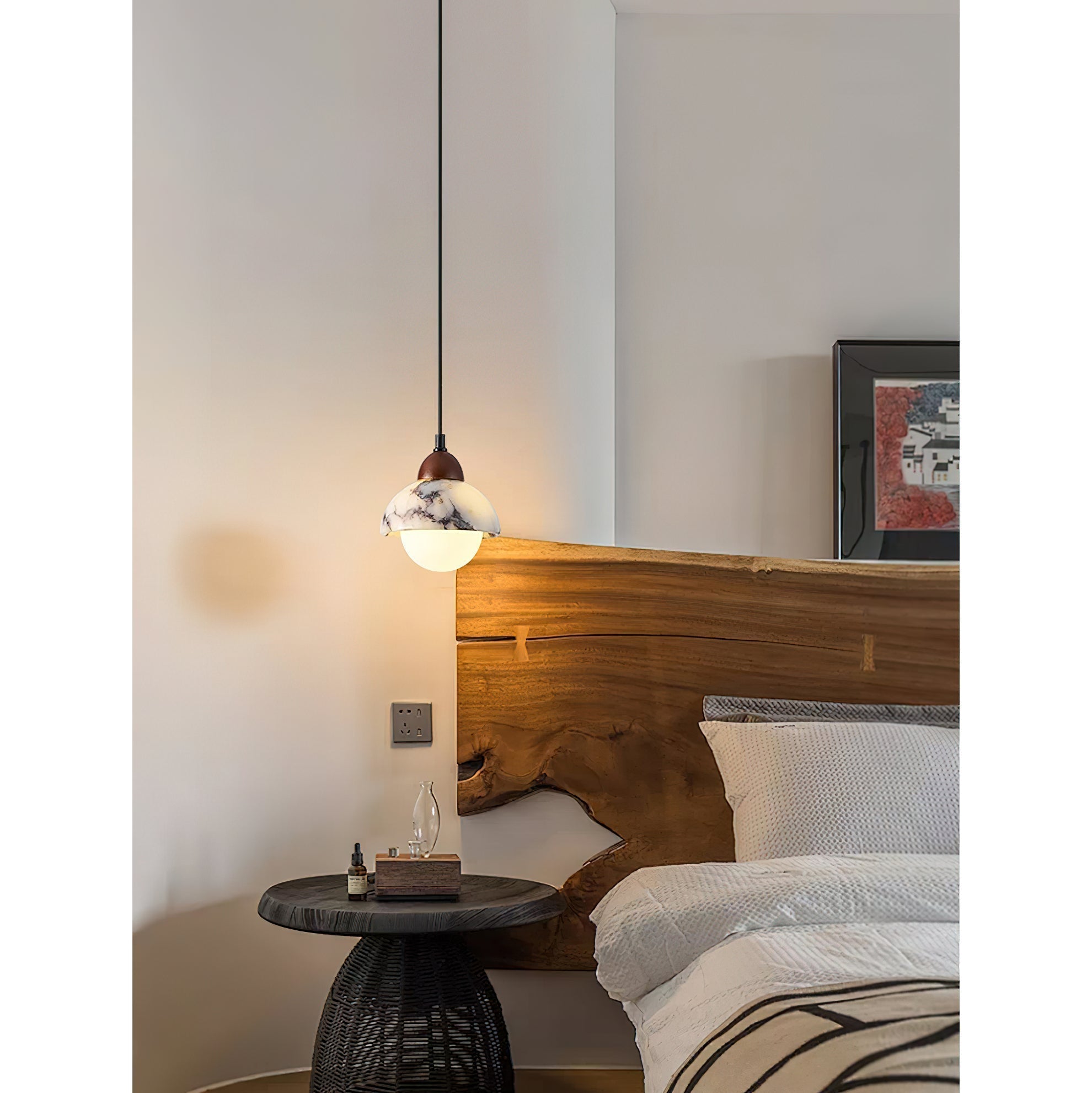 Sylivora Wooden Marble Pendant Lamp