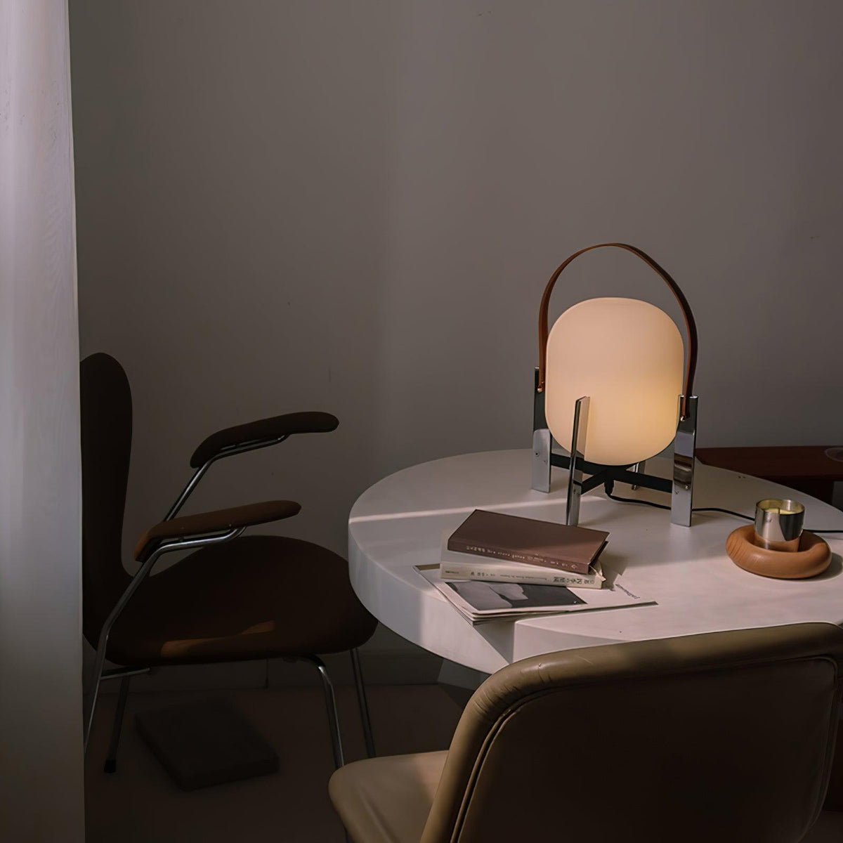 Harper Minimalist Glass Table Lamp