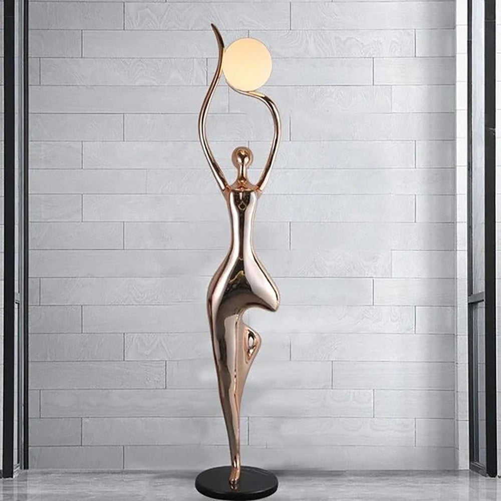Emiryra Golden Sculptural Floor Lamp