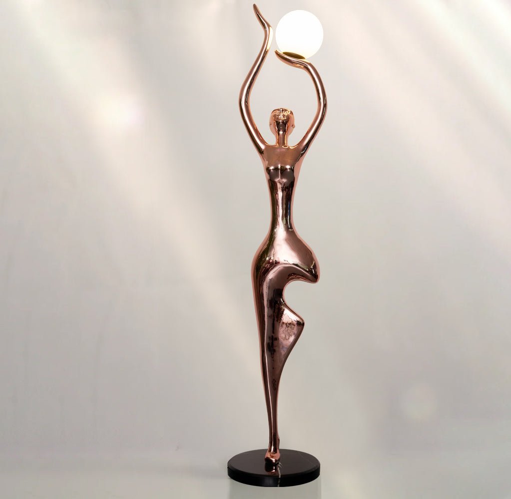 Emiryra Golden Sculptural Floor Lamp