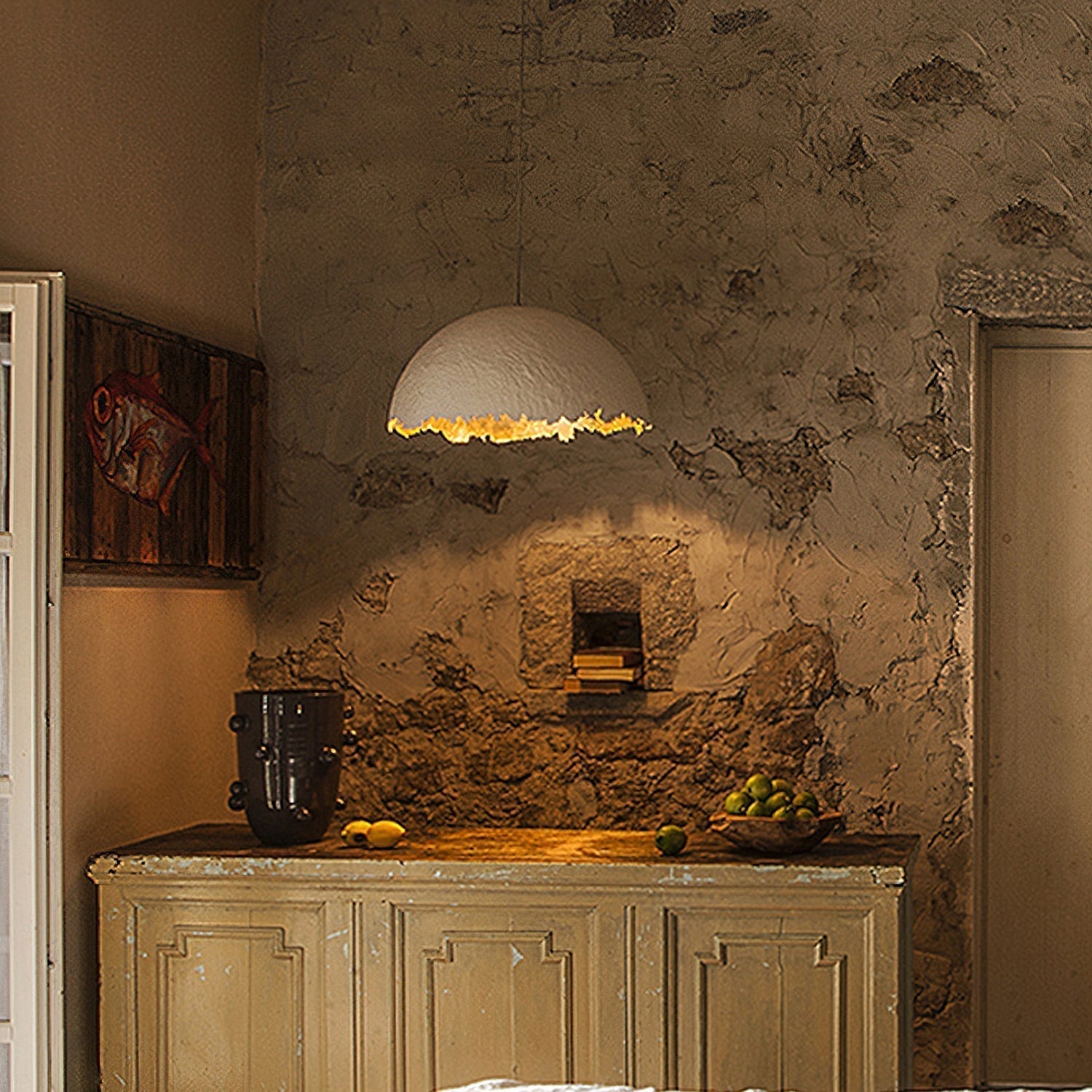 Viliriel Textured Fiberglass Pendant Light