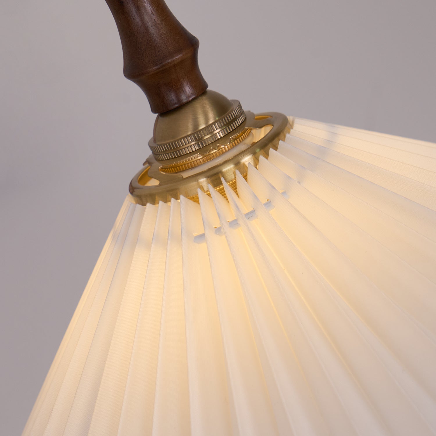Eldora Pleated Shade Plug-In Pendant Light with Wooden Accent - Neutral Decor