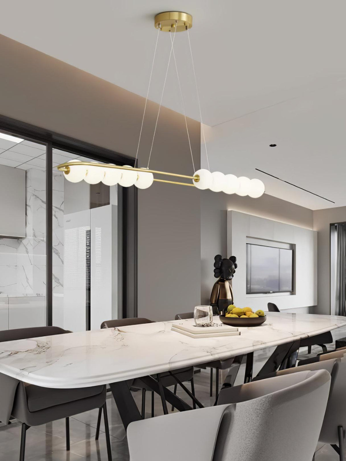 Auroira Contemporary Brass Pendant Lamp