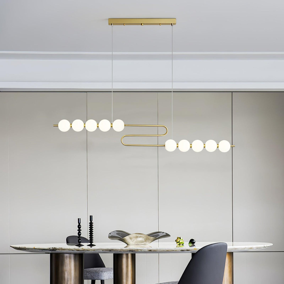 Auroira Contemporary Brass Pendant Lamp