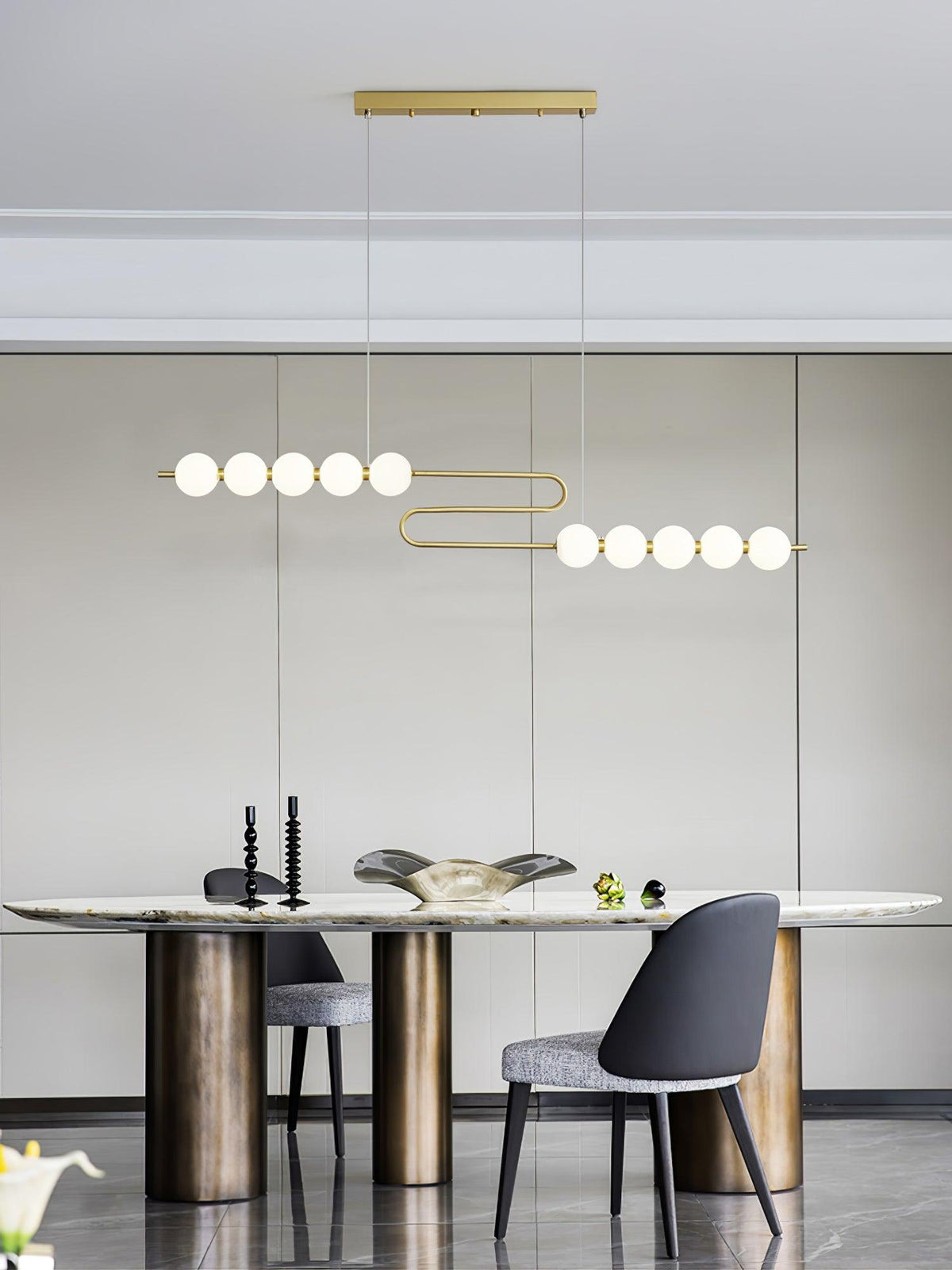 Auroira Contemporary Brass Pendant Lamp