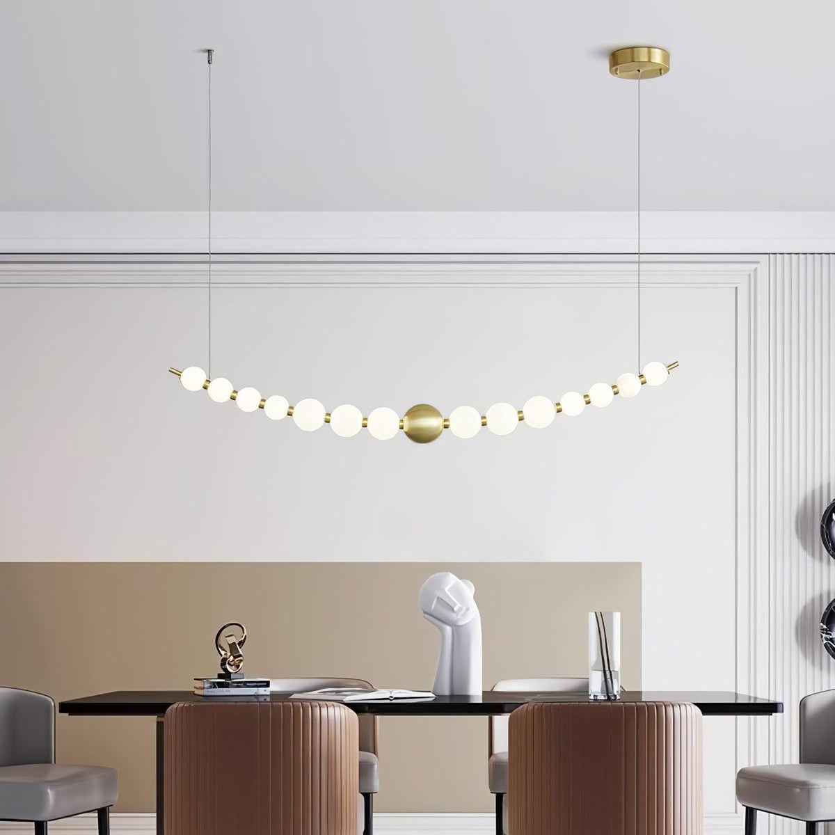 Auroira Contemporary Brass Pendant Lamp