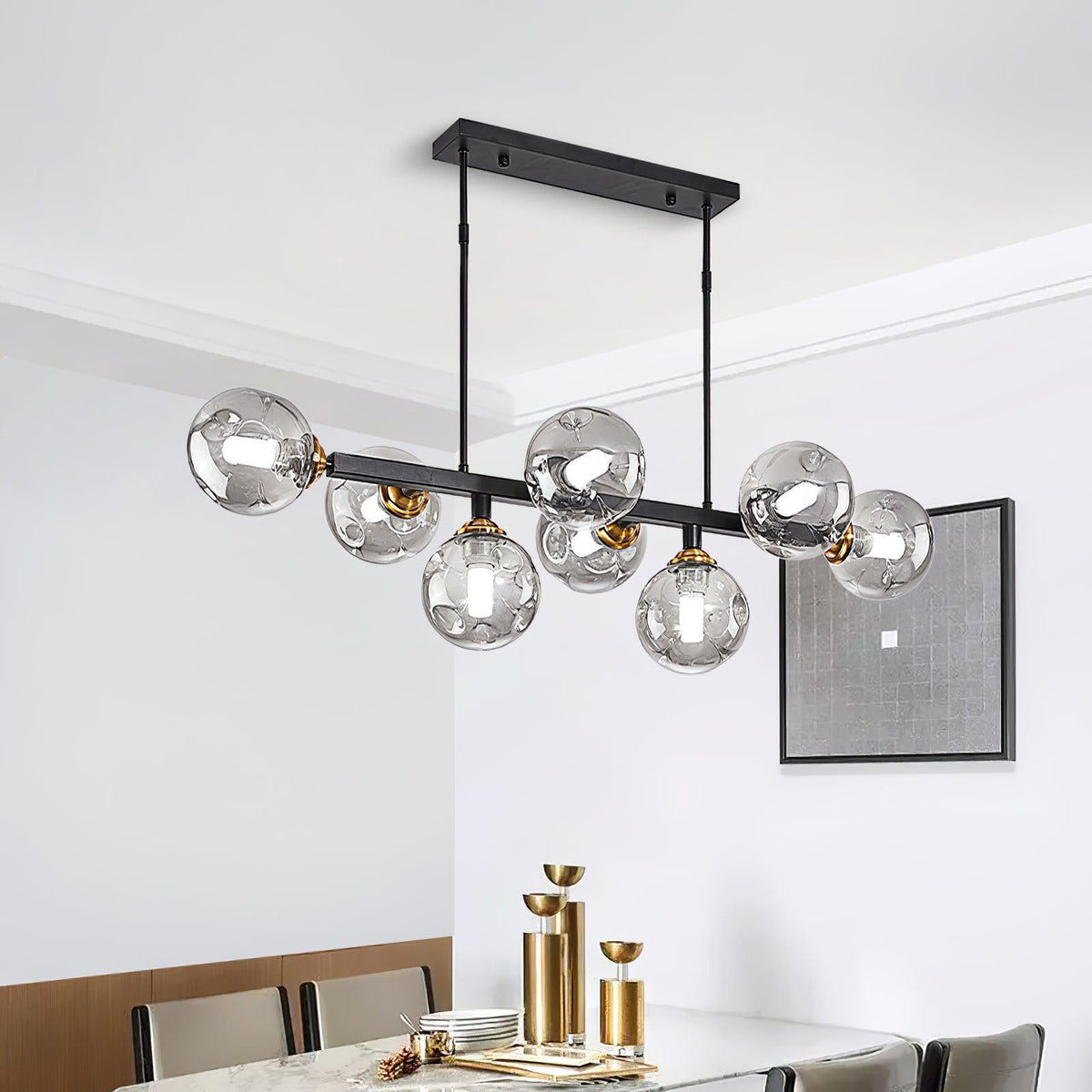 Velaiel Chandelier Glass and Metal