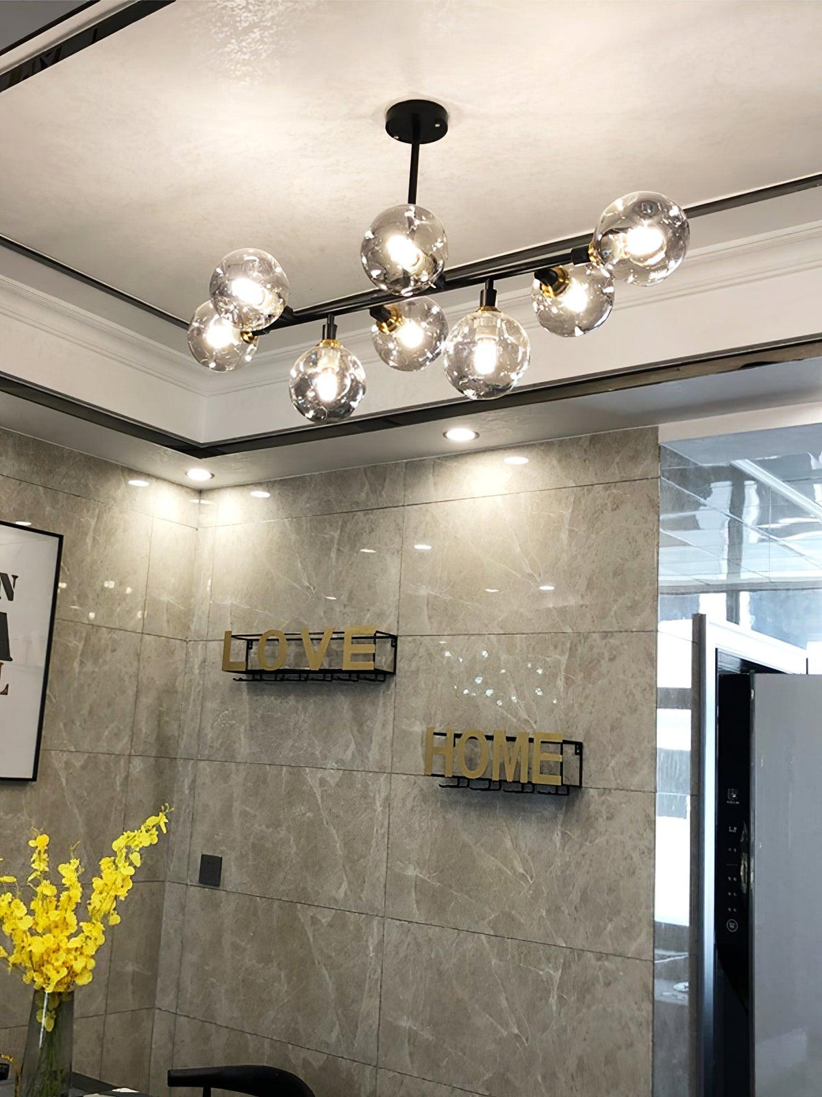 Velaiel Chandelier Glass and Metal