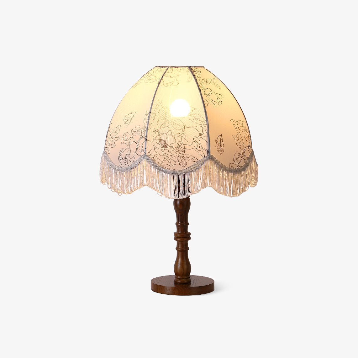 Orlyn Wood Fabric Elegant Table Lamp