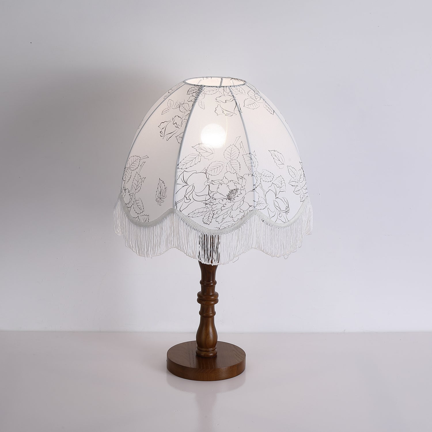 Orlyn Wood Fabric Elegant Table Lamp