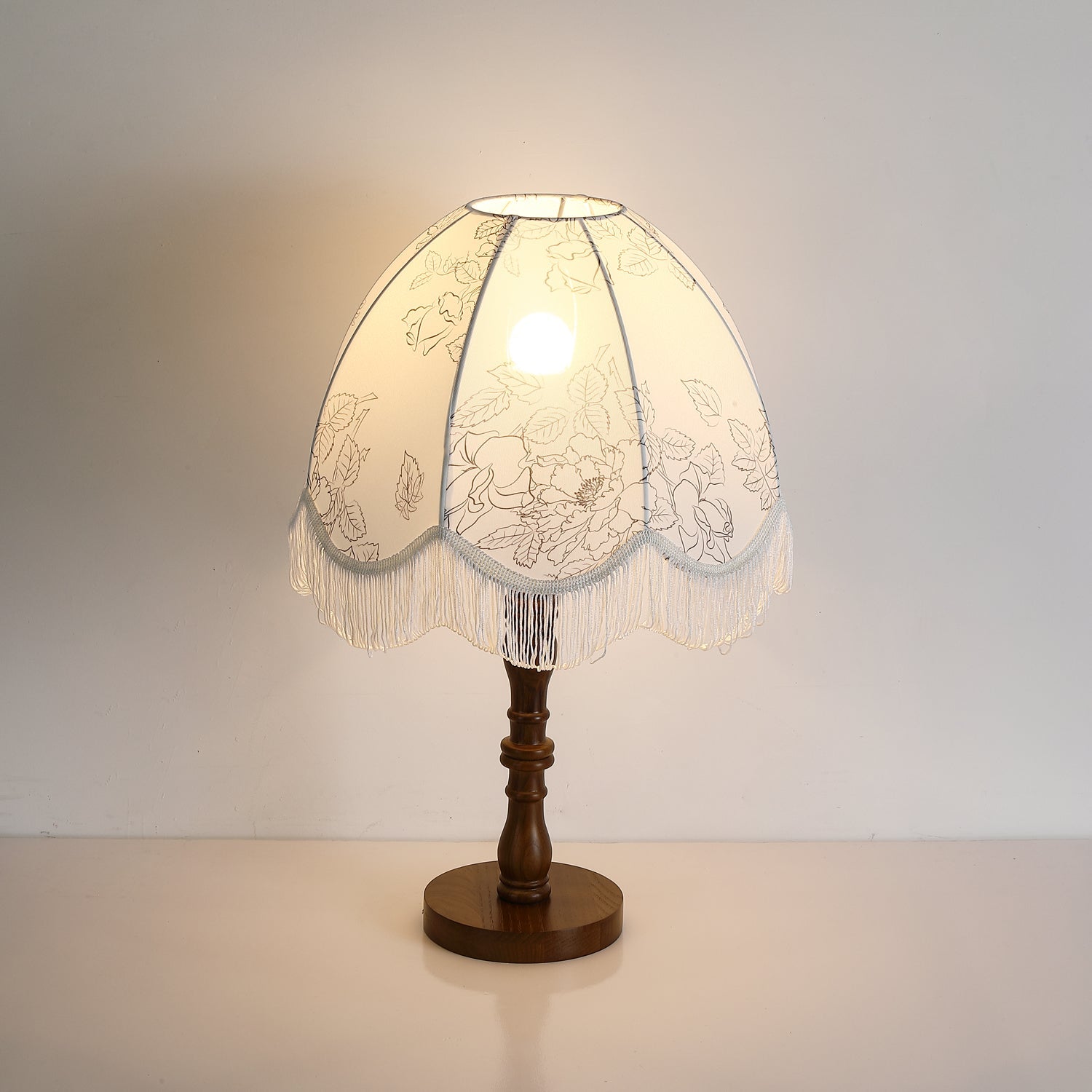 Orlyn Wood Fabric Elegant Table Lamp