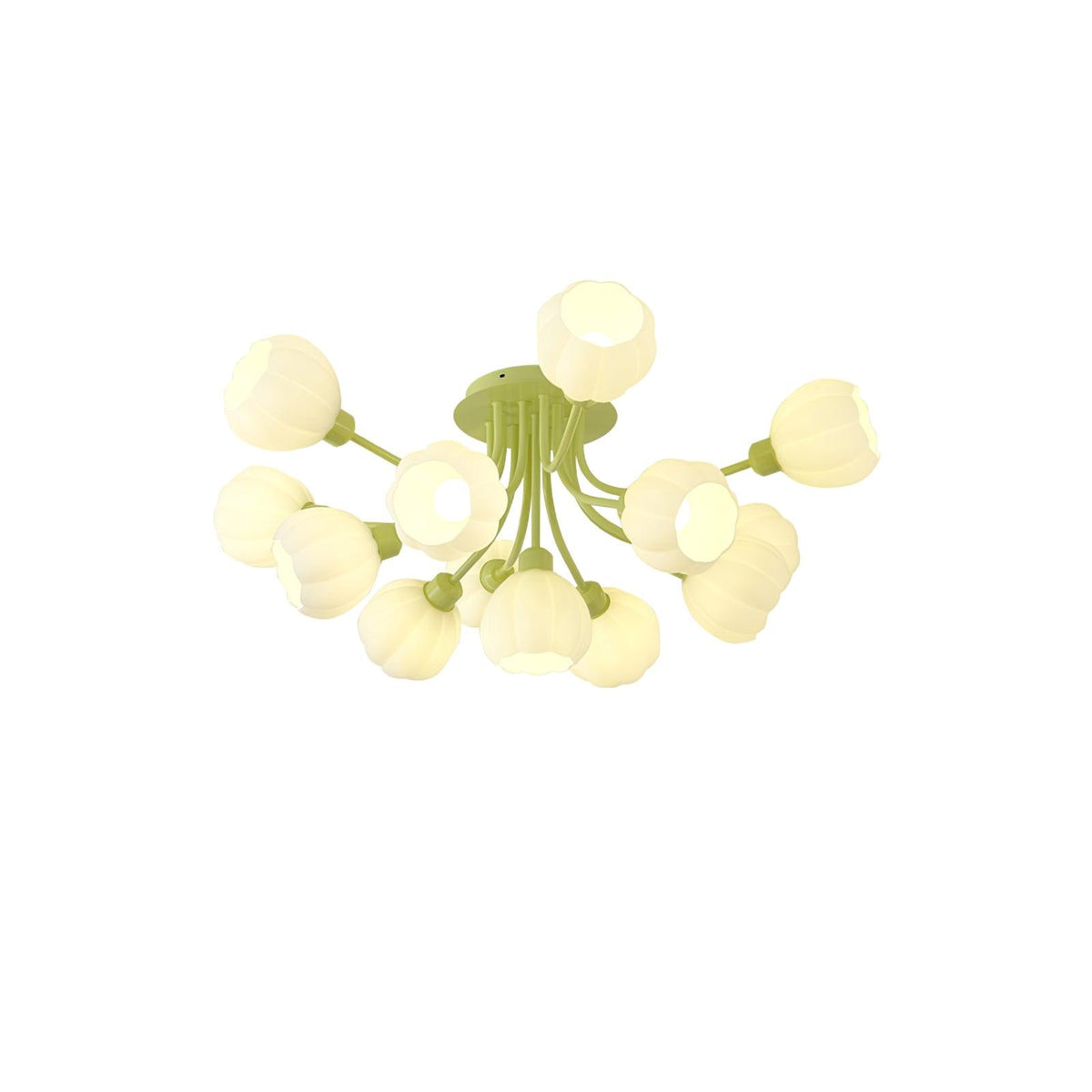 Zenorarae Elegance Matcha Glass Ceiling Lamp