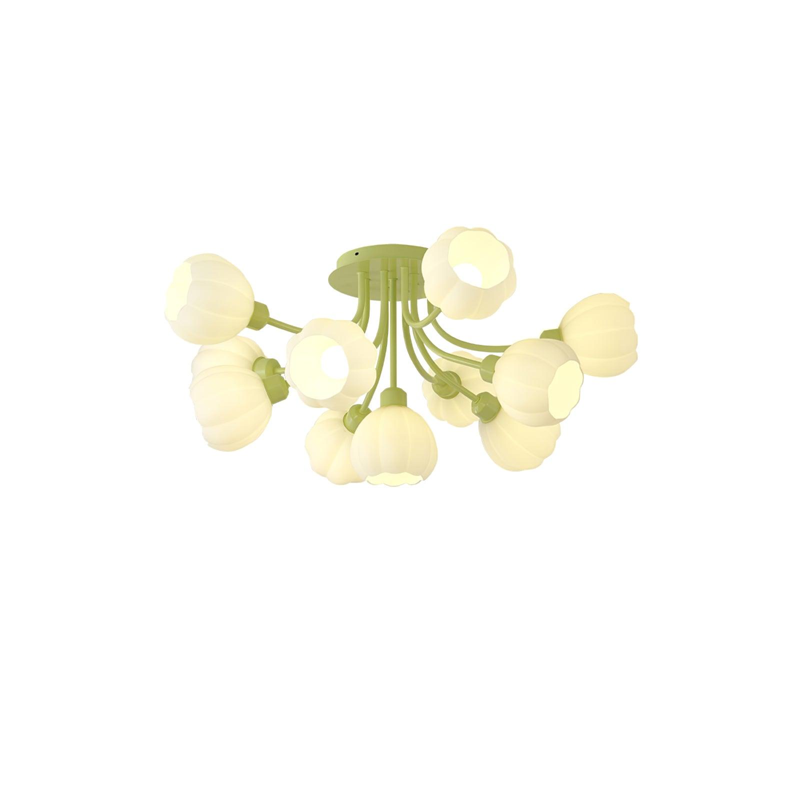 Zenorarae Elegance Matcha Glass Ceiling Lamp
