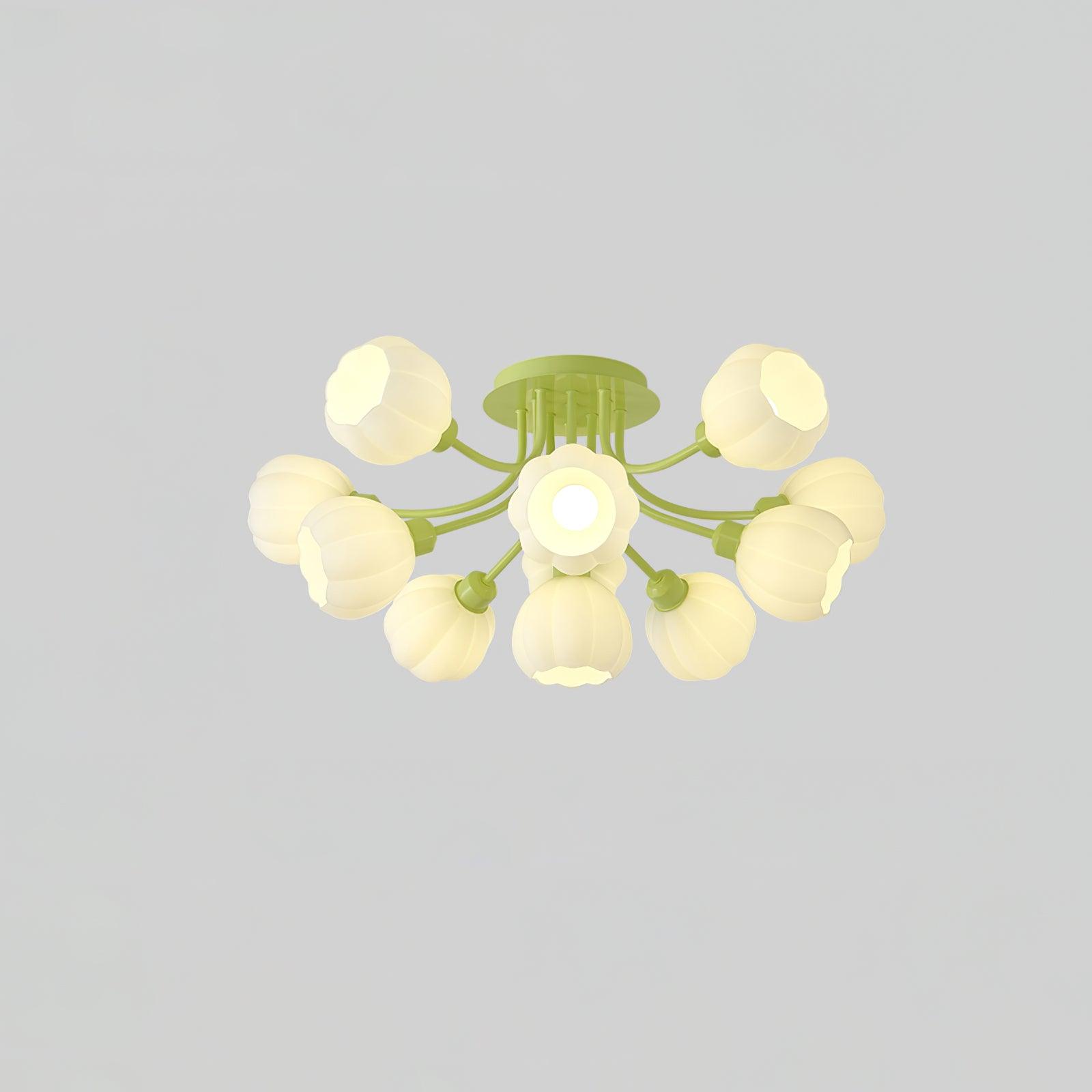 Zenorarae Elegance Matcha Glass Ceiling Lamp