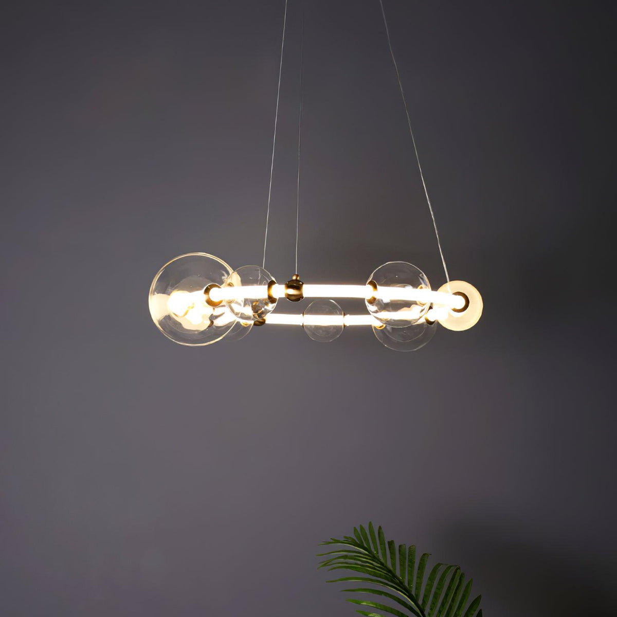 Cera Chandelier Bubble Clear Ring Contemporary Minimalist