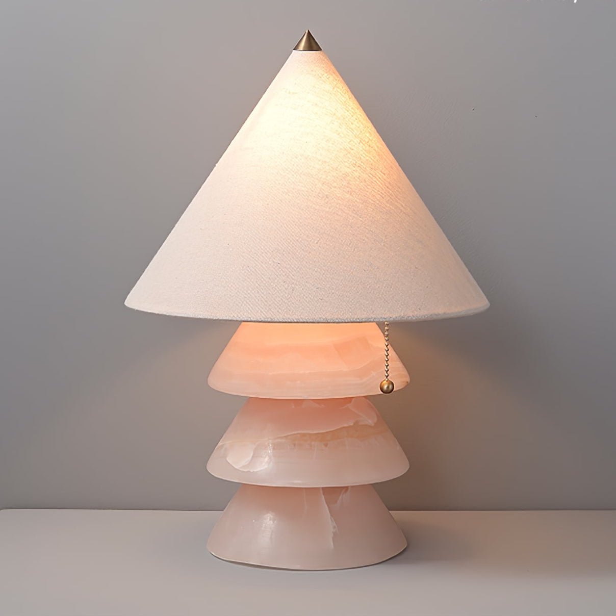 Pyramid Retro Marble Table Lamp