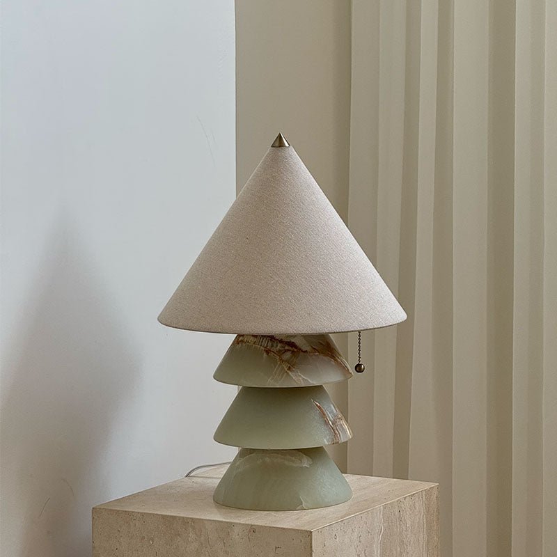 Pyramid Retro Marble Table Lamp