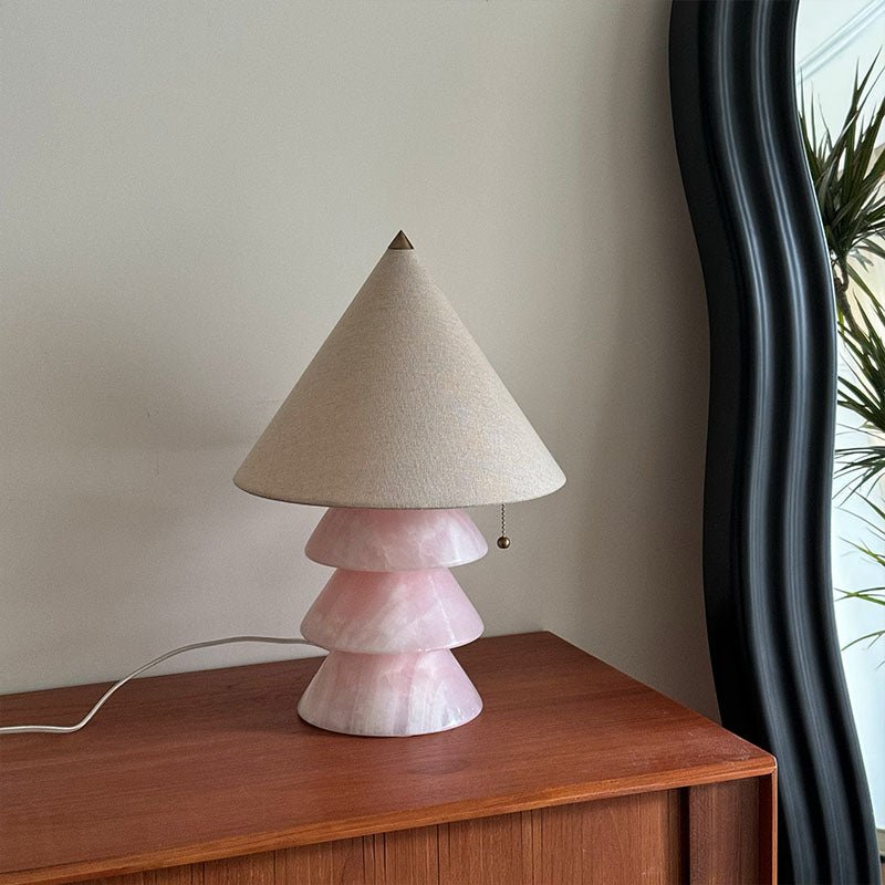 Pyramid Retro Marble Table Lamp