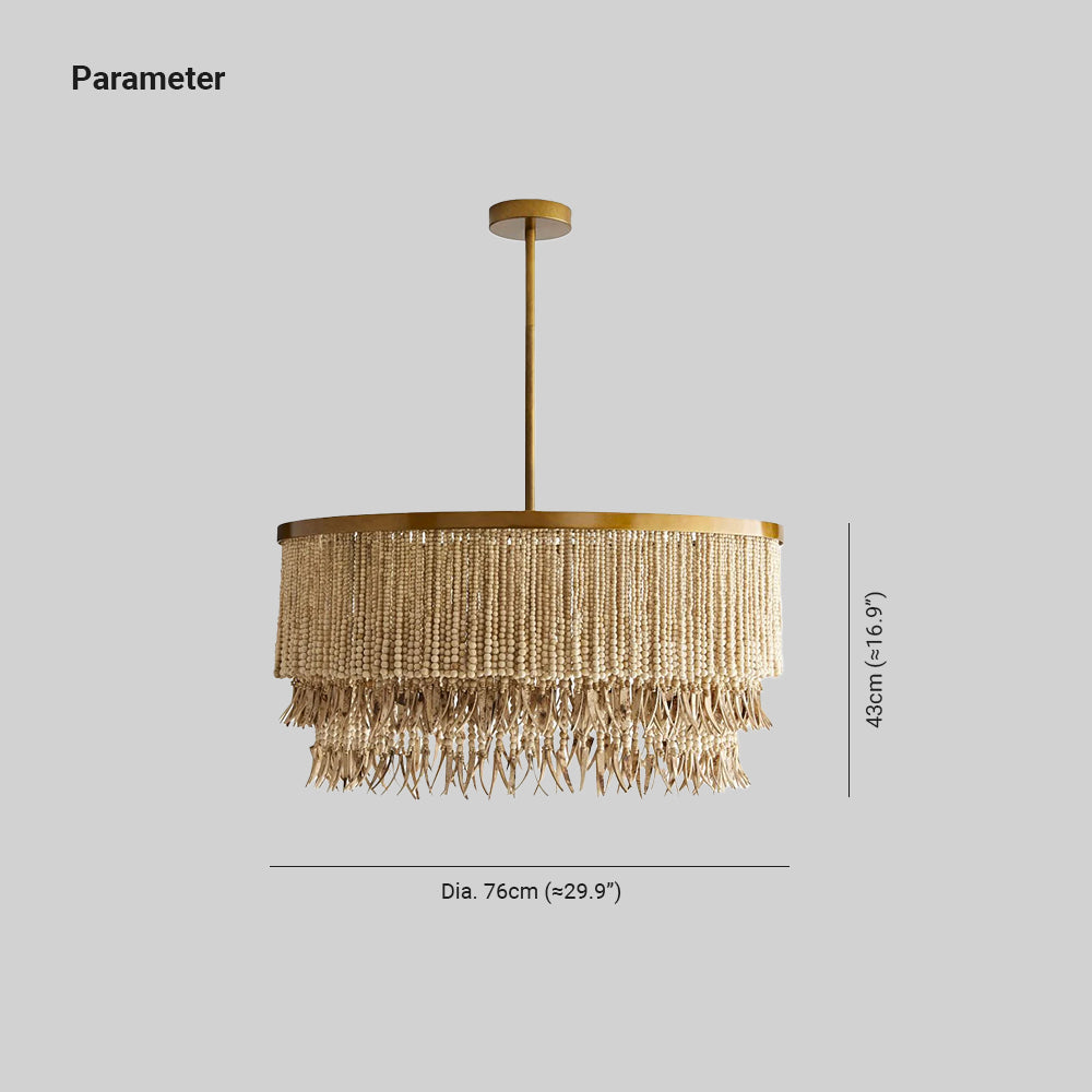 Yara Chandelier Wood and Coconut beads