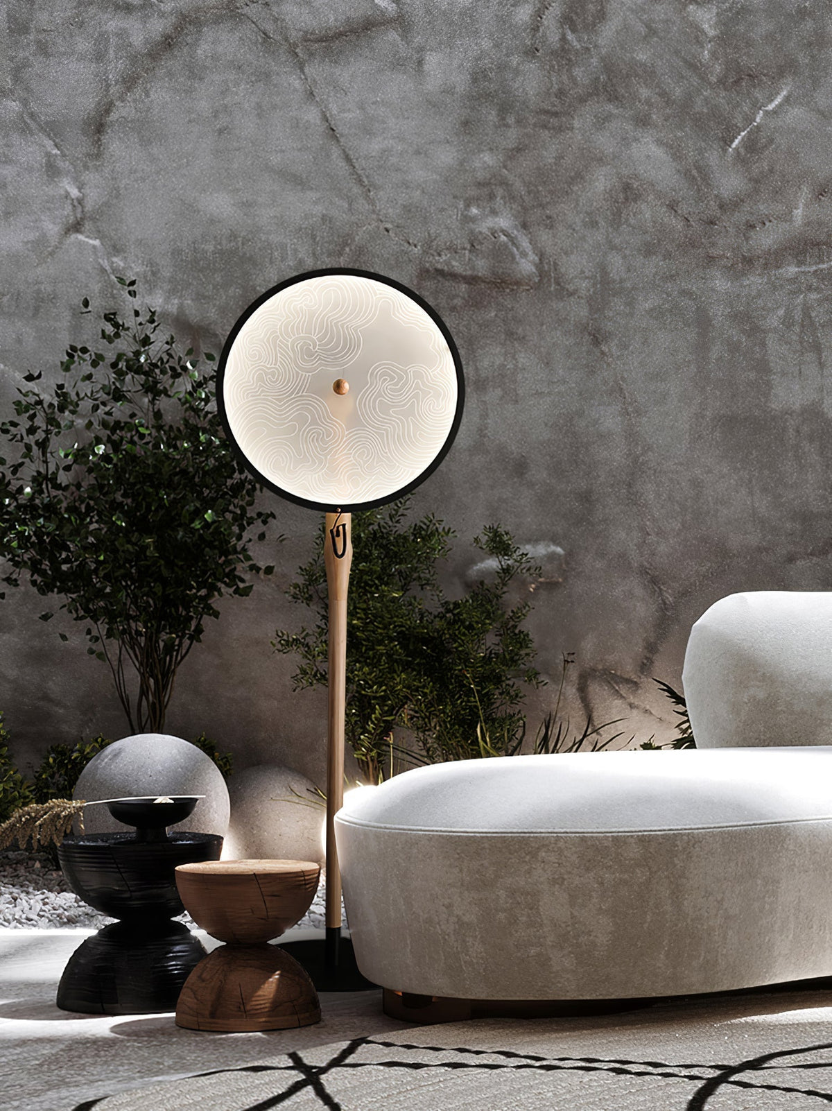 Evliriel Artistic Wood Floor Lamp