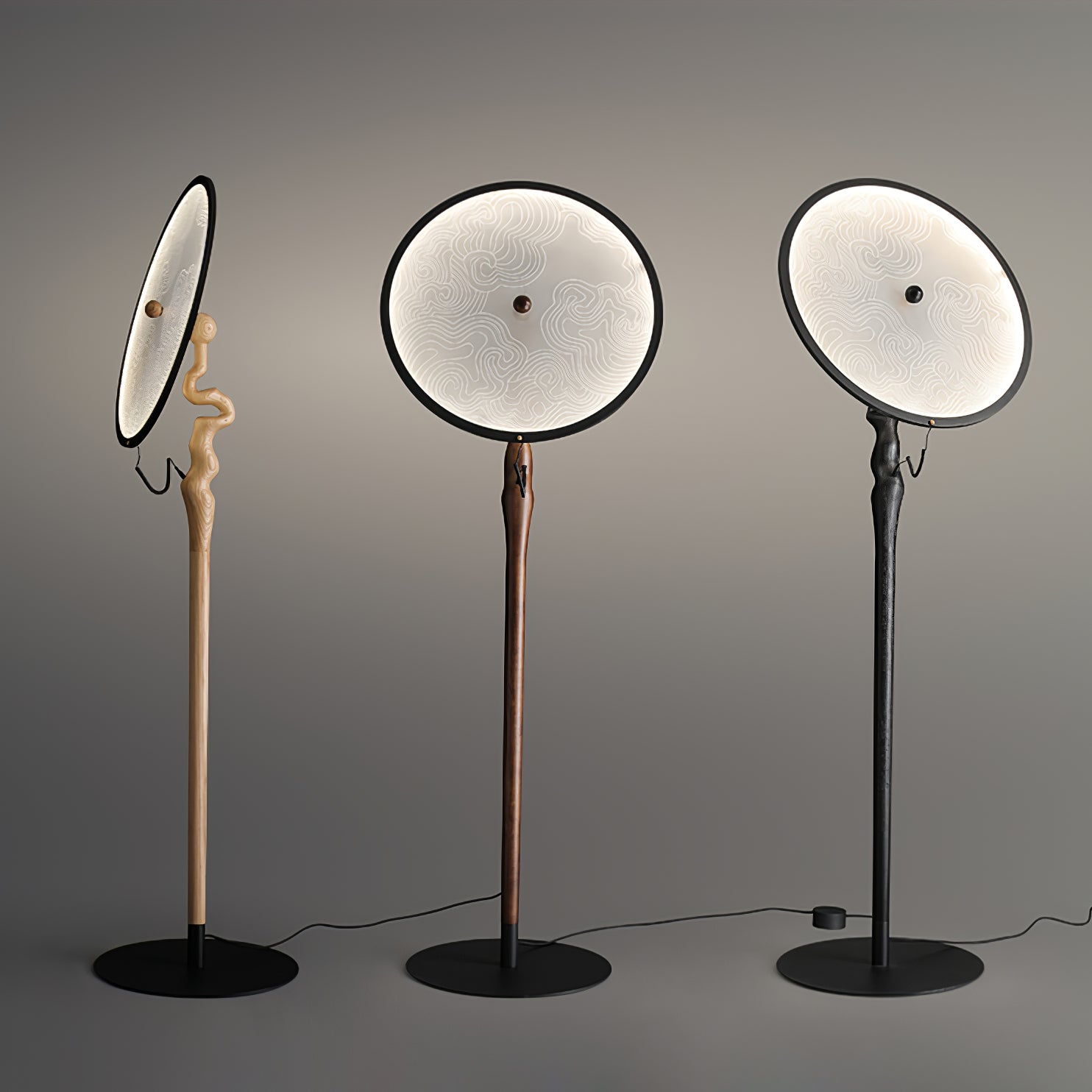Evliriel Artistic Wood Floor Lamp