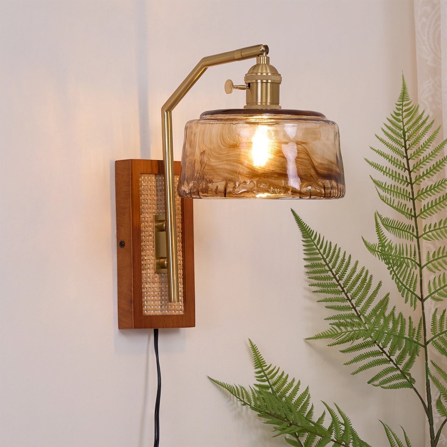 Brix Premium Nordic Art Glass Bamboo Wall Lamp