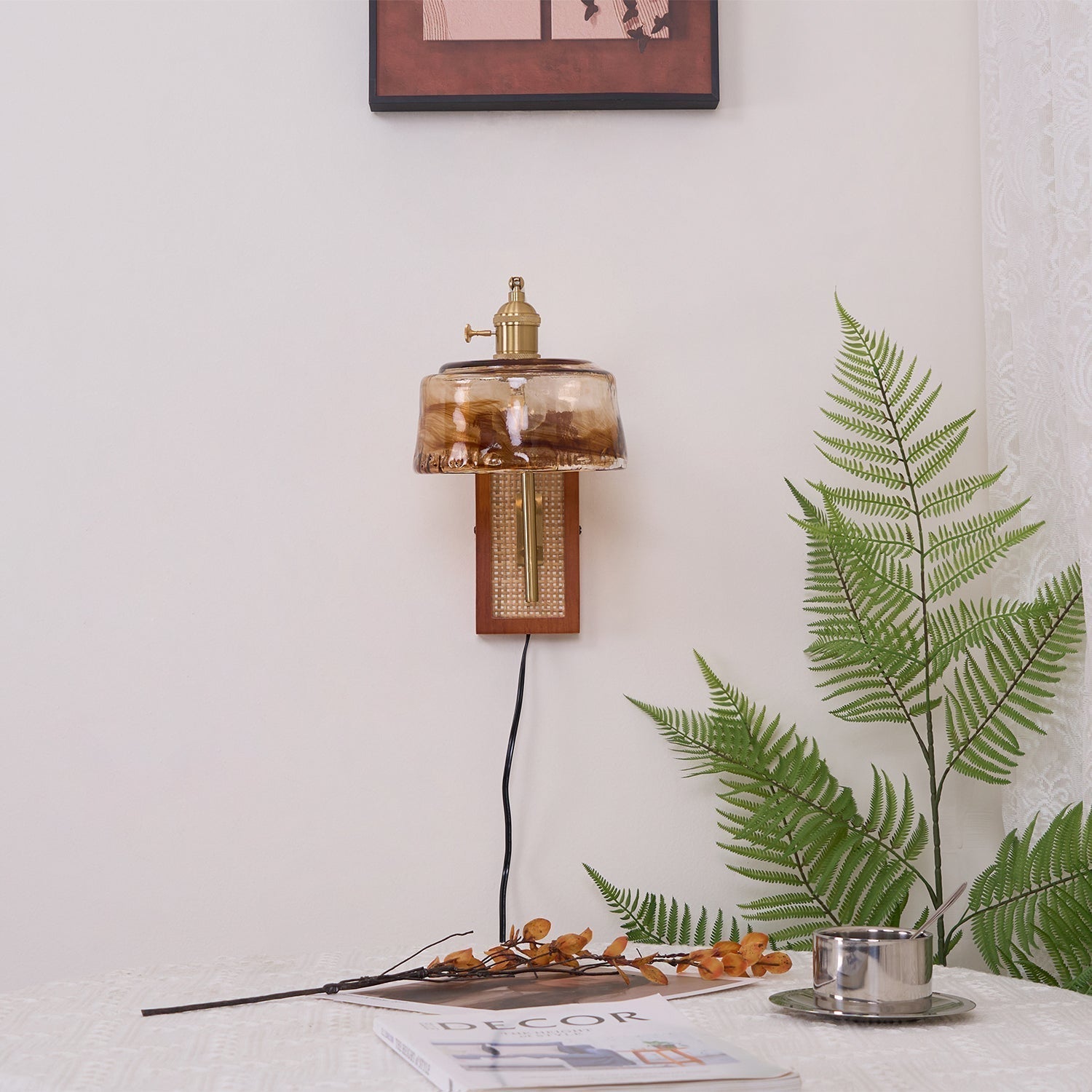 Brix Premium Nordic Art Glass Bamboo Wall Lamp