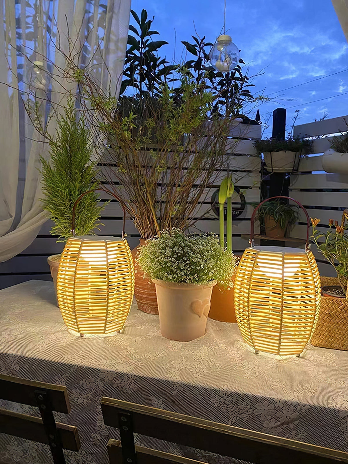 Olraeil Rattan Floor Lantern