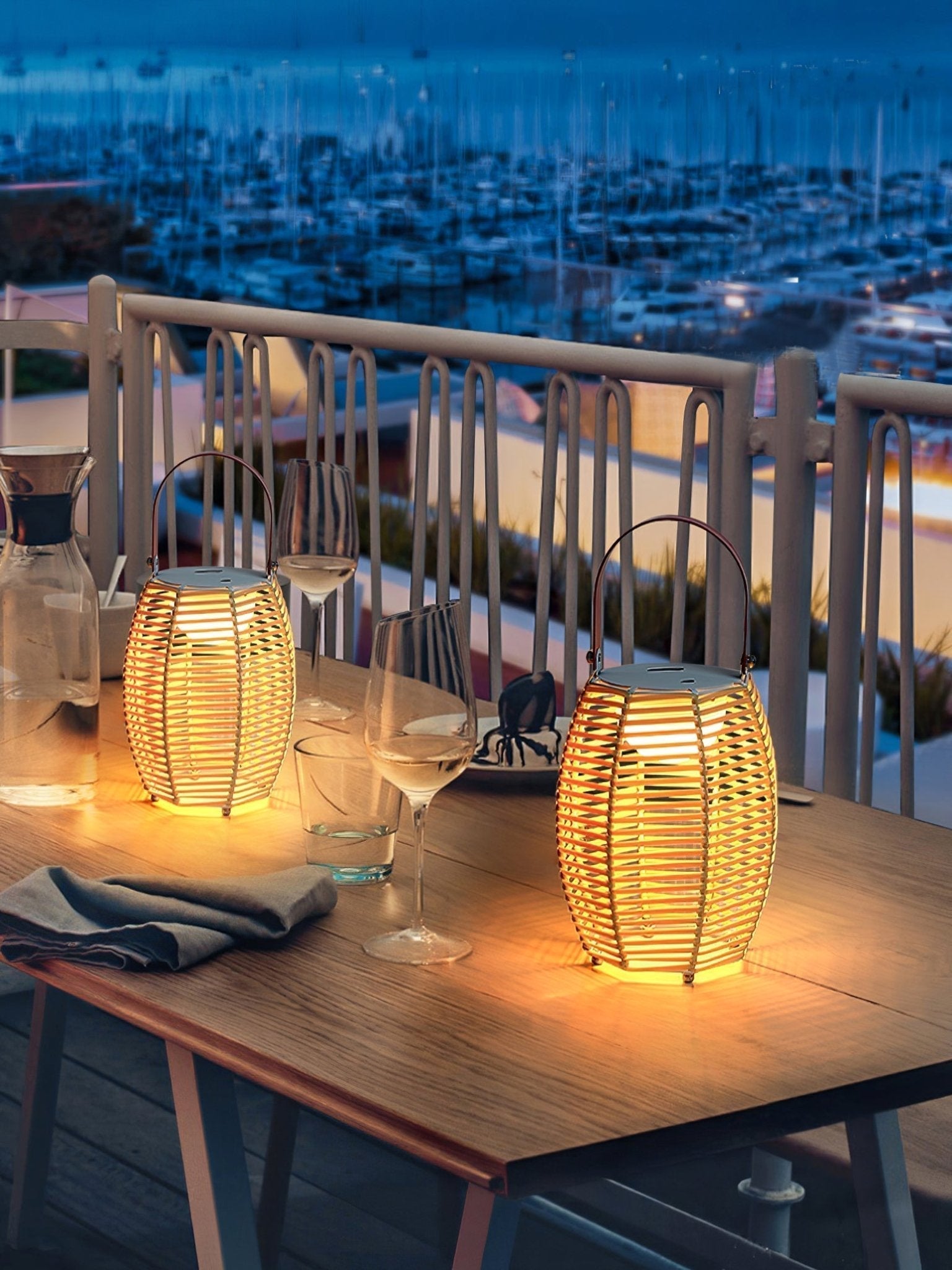 Olraeil Rattan Floor Lantern